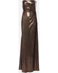 Alex Perry - Sequined Gathered Gown - Lyst