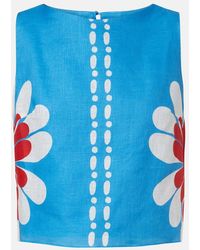 Cala De La Cruz - Avelino Floral Linen Top - Lyst