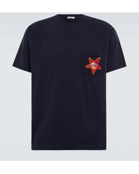 Bode - T-shirt in jersey di cotone con ricamo - Lyst