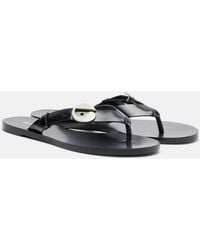 Coperni - Logo Leather Thong Sandals - Lyst