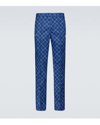 adidas X Wales Bonner - Pantaloni tartan - Blu