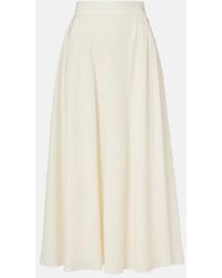 Ralph Lauren - Kenzie Wool-Blend Midi Skirt - Lyst