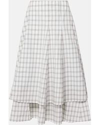 Loewe - Cotton Midi Skirt - Lyst