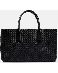 Bottega Veneta - Intreccio Leather Small Cabat Tote Bag - Lyst