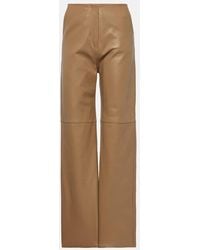 TOTEME - High-Rise Leather Straight Pants - Lyst