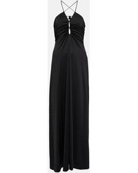 Ganni - Crepe Jersey Maxi Dress - Lyst