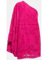 Valentino - Minikleid aus einem Baumwollgemisch - Lyst