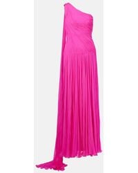 Marmar Halim - Robe Aus Seiden-Georgette - Lyst