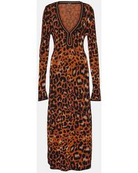 Johanna Ortiz - Robe Midi Amur A Motif Leopard - Lyst
