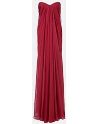 McQueen - Draped Silk Gown - Lyst