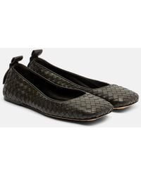 Bottega Veneta - Charlotte Intrecciato Leather Ballet Flats - Lyst