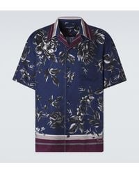 Dolce & Gabbana - Printed Silk Bowling Shirt - Lyst