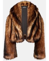 David Koma - Cropped-Jacke Aus Faux Fur - Lyst