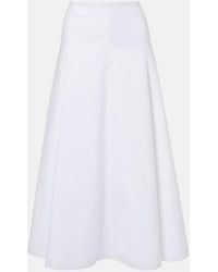 Jacquemus - Triangle Cotton-Blend Midi Skirt - Lyst