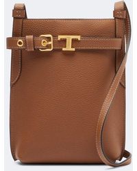 Tod's - T Timeless Leather Phone Pouch - Lyst