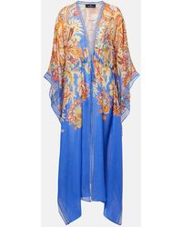 Etro - Vestido De Playa De Algodon Y Seda Estampado - Lyst