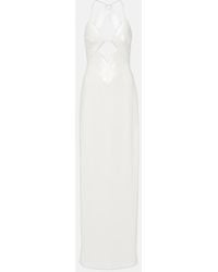 Galvan London - Bridal Sequined Halterneck Gown - Lyst