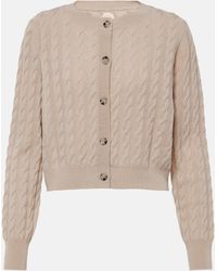 Jardin Des Orangers - Cable-knit Wool And Cashmere Cardigan - Lyst