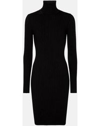 Wolford - Ribbed-Knit Wool And Cotton Minidress - Lyst