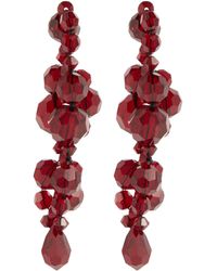 Damen Schmuck Ohrringe und Ohrmanschetten Simone Rocha Ohrringe mit Kristallen in Rot 