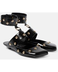 Chloé - Jade Studded Leather Flats - Lyst