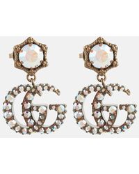 Gucci - GG Crystal-embellished Earrings - Lyst