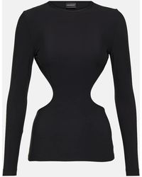Balenciaga - Top in jersey con cut-out - Lyst