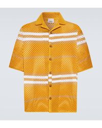 Burberry - Icon Stripe Pointelle Knit Oversized Shirt - Lyst