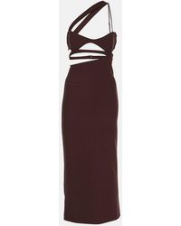 Nensi Dojaka - Asymmetric Silk Midi Dress - Lyst