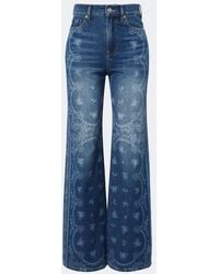 Veronica Beard - Taylor Printed Wide-Leg Jean - Lyst