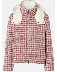 Moncler - Andronne Checked Tweed Down Jacket - Lyst