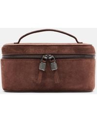 Brunello Cucinelli - Mini Suede Vanity Bag - Lyst