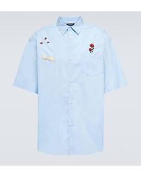 Undercover - Embroidered Cotton Poplin Shirt - Lyst