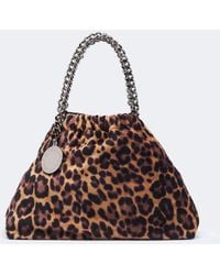 Stella McCartney - Falabella Mini Leopard-Print Top-Handle Bag - Lyst