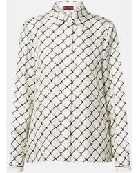 Gucci - Printed Silk Twill Shirt - Lyst