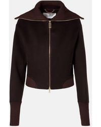 Victoria Beckham - Wool And Cashmere Bomber Jacket - Lyst
