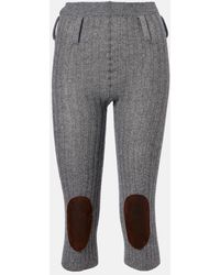 Prada - Pantalones Capri De Lana Y Cachemir - Lyst