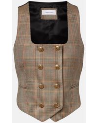 McQueen - Prince Of Wales Check Wool Vest - Lyst