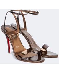 Christian Louboutin - Miss Z 100 Mirrored Leather Sandals - Lyst