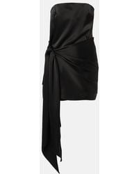 David Koma - Tie-Detail Satin Minidress - Lyst