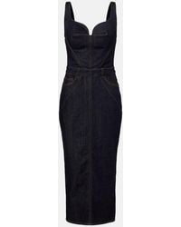 Givenchy - Denim Bustier Dress - Lyst