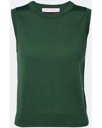Carolina Herrera - Silk And Cotton Tank Top - Lyst