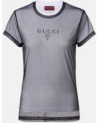 Gucci - Camiseta De Punto De Doble Capa Con Estampado, Talla - Lyst