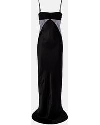 Rick Owens - Combo Silk-Trimmed Satin Gown - Lyst