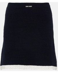 Miu Miu - Minifalda de croche en mezcla de algodon - Lyst
