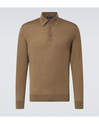 ZEGNA - Wool Polo Shirt - Lyst
