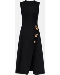 Oscar de la Renta - Embellished Wool-Blend Cocktail Dress - Lyst