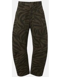 Nili Lotan - Shon Cropped Barrel-Leg Jeans - Lyst