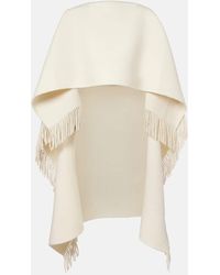 TOTEME - Fringed Wool-Blend Poncho - Lyst
