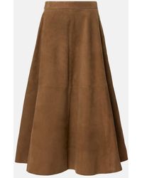 Rohe - Suede Midi Skirt - Lyst